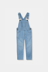 Girls Denim Dungaress  Ice Blue